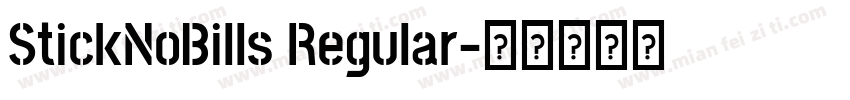 StickNoBills Regular字体转换